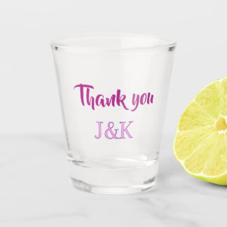 Vaso De Chupito Gracias añade la letra inicial del nombre de la pa