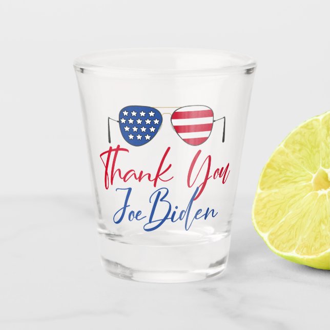 Vaso De Chupito Gracias Joe Biden Conmemorativo (Anverso)