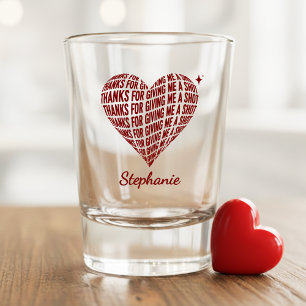 Vaso De Chupito Gracias por Darme una Oportunidad Corazón Día de S