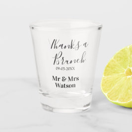 Vaso De Chupito Gracias un brunch post boda nombre fecha simple