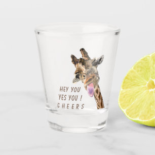 Vaso De Chupito Graciosa jirafa con vigilias de vidrio disparadas