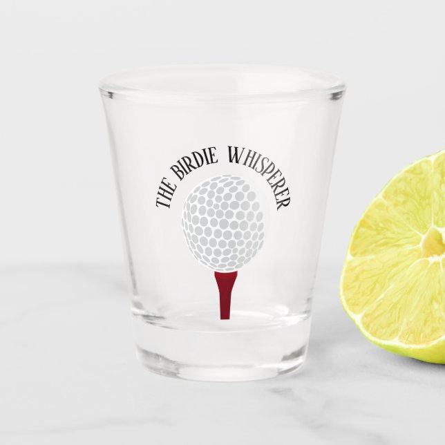 Vaso De Chupito Gracioso Ball De Golf Birdie Whisperer (Anverso)