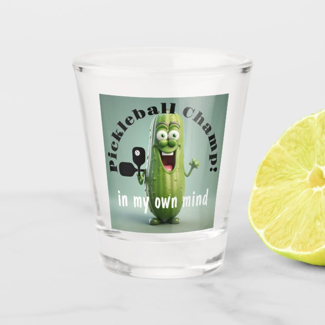 Vaso De Chupito Gracioso Champ Pickleball Shot Glass (Anverso)