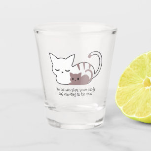 Vaso De Chupito Gracioso gato durmiente y arte II