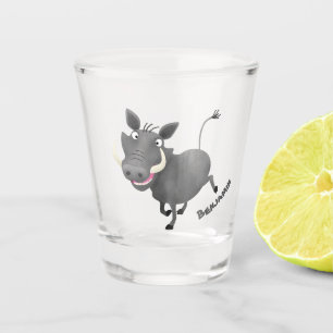 Vaso De Chupito Gracioso ilustracion de personalizado porcina afri