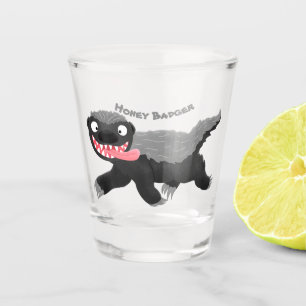 Vaso De Chupito Gracioso ilustracion personalizado de insignia con