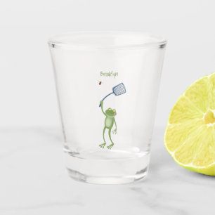 Vaso De Chupito Gracioso personalizado de la mosca de la sartén ve