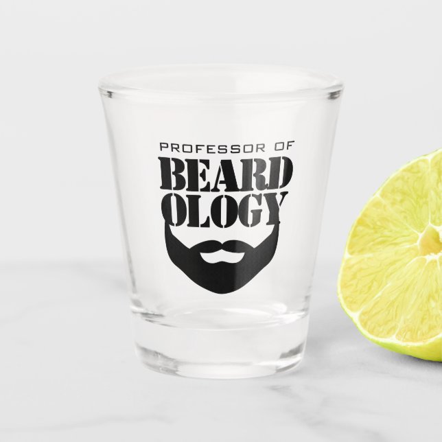 Vaso De Chupito Gracioso profesor de Beardología (Anverso)