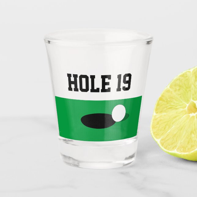 Vaso De Chupito Gracioso regalo de vidrio para baloncesto de golf  (Anverso)