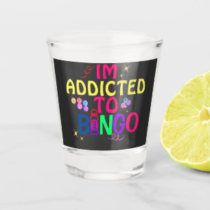 Vaso De Chupito Gracioso soy adicto al vidrio de Bingo Shot