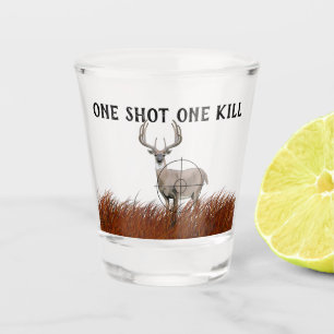 Vaso De Chupito Gracioso, un tiro, un morro de ciervo negro