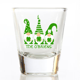 Vaso De Chupito Graciosos gnomos verdes irlandeses
