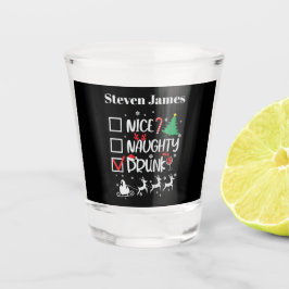 Vaso De Chupito graciosos Navidades borrachos palabra arte fiesta 