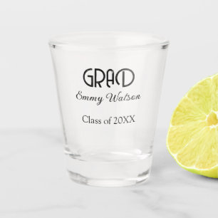 Vaso De Chupito Grad letra negrita graduación nombre promoción de