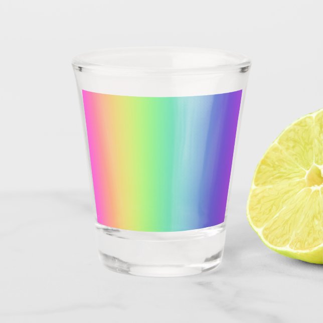 Vaso De Chupito Gradiente de arco iris (Anverso)