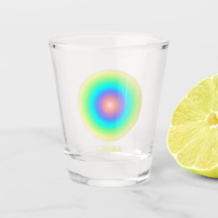 Vaso De Chupito Gradiente de estilo del Rótulo libra zodiaco
