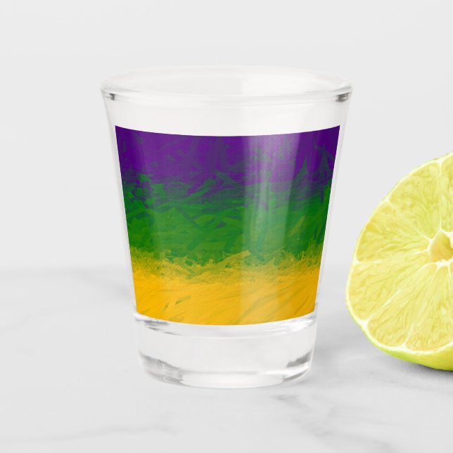 Vaso De Chupito Gradiente Mardi Gras (Anverso)