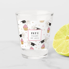 Vaso De Chupito Graduación Cupcake Glass de disparo personalizado