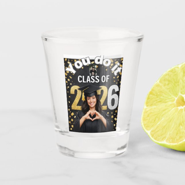 Vaso De Chupito Graduación Dorada  (Anverso)