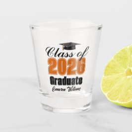 Vaso De Chupito Graduación Personalizada Naranja Clase de 2026