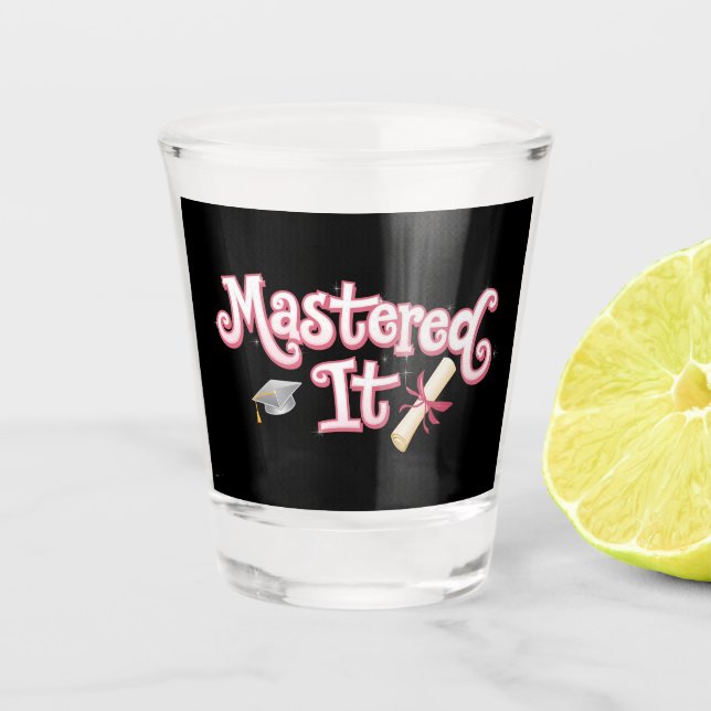 Vaso De Chupito Graduado de Maestría Graduado de Máster (Anverso)