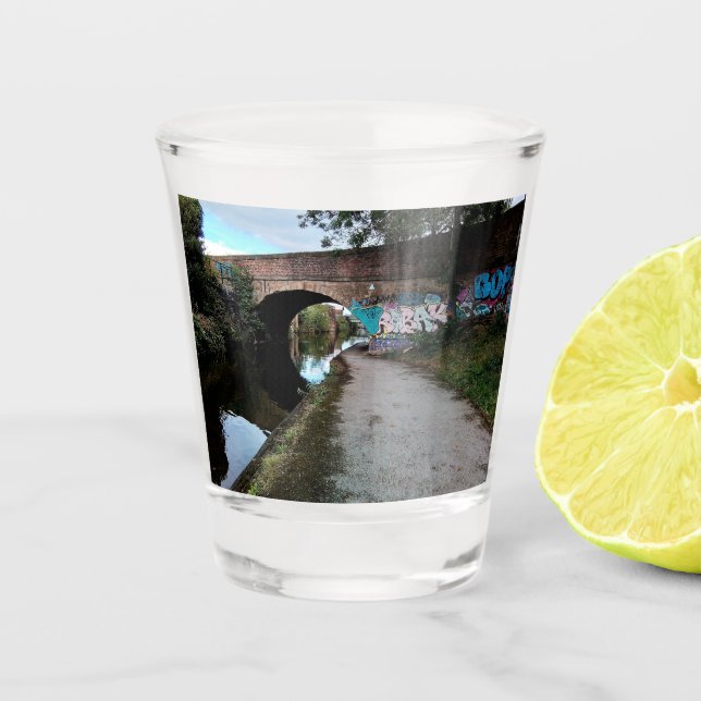 Vaso De Chupito Grafiti en la pared (Anverso)