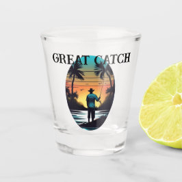 Vaso De Chupito "Gran atracción" de cristal de disparo de pescador