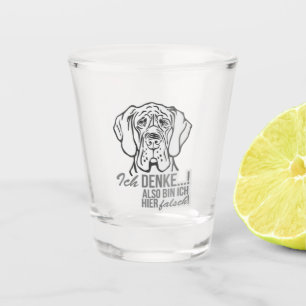 Vaso De Chupito Gran Danés Alemán Diversión