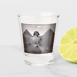 Vaso De Chupito Gran Esfinge y las pirámides de Giza Necrópolis Eg