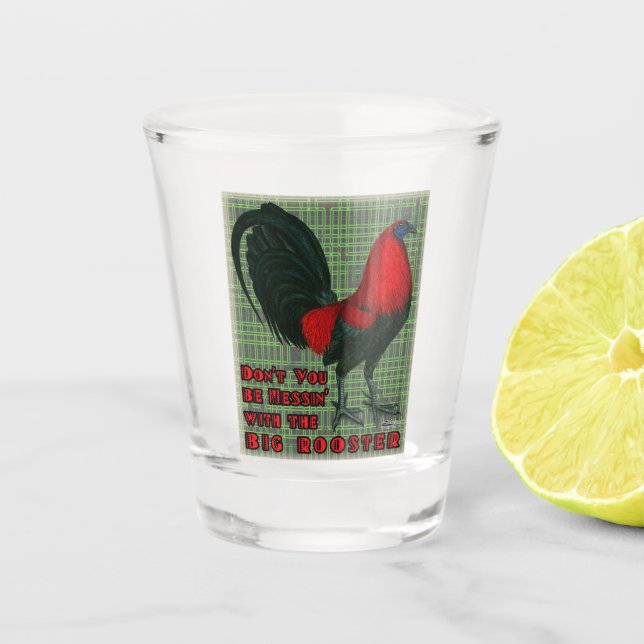 Vaso De Chupito Gran Gallo Rojo (Anverso)