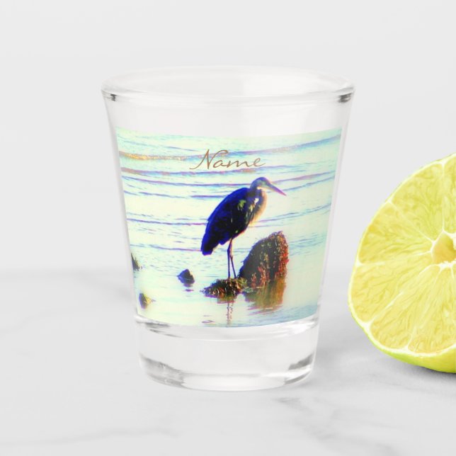 Vaso De Chupito Gran garza azul Diseño Thunder_Cove (Anverso)