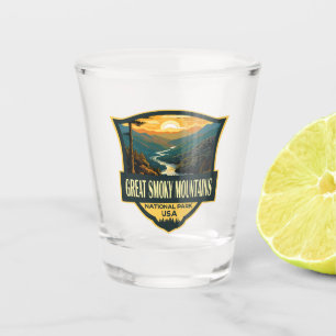Vaso De Chupito Gran Ilustracion del Parque Nacional de las Montañ
