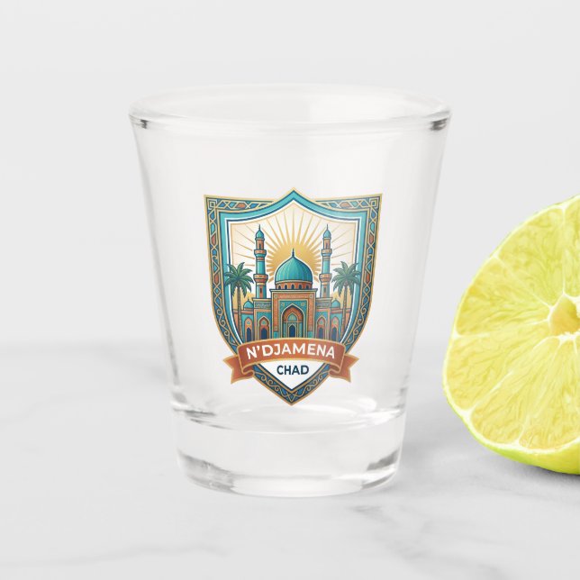 Vaso De Chupito Gran Mezquita de N'Djamena Chad (Anverso)