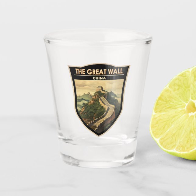 Vaso De Chupito Gran Muralla de China Viajes de arte (Anverso)