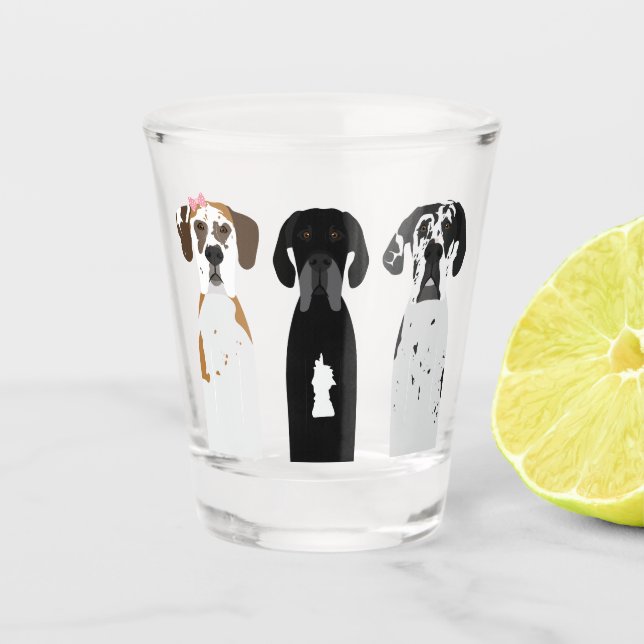 Vaso De Chupito Gran perro danés (Anverso)