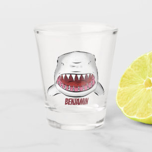 Vaso De Chupito Gran tiburón blanco significa ilustracion personal