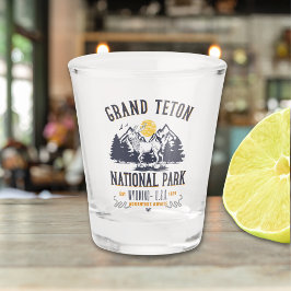 Vaso De Chupito Grand Teton National Park Vintage Landscape