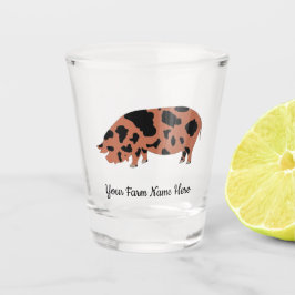 Vaso De Chupito Granja de cerdo personalizada de KuneKune