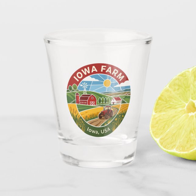 Vaso De Chupito Granja en Iowa (Anverso)
