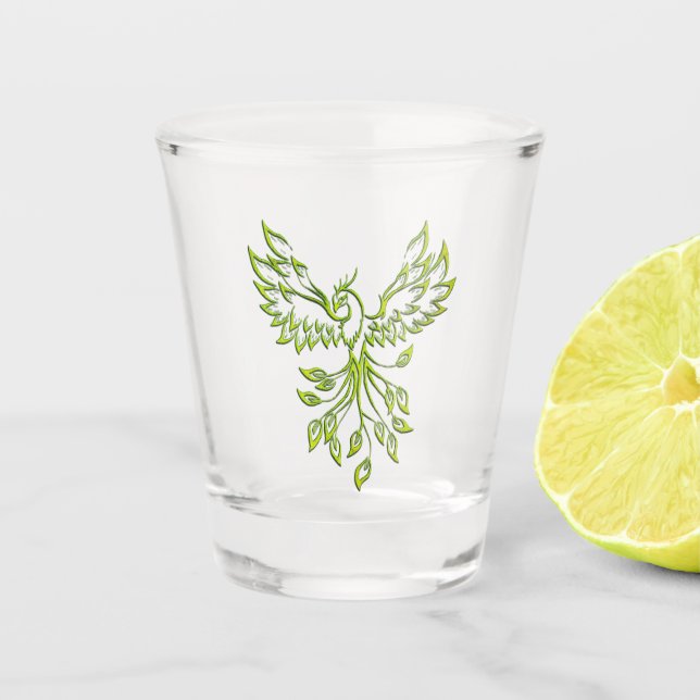 Vaso De Chupito Green Phoenix Rises (Anverso)