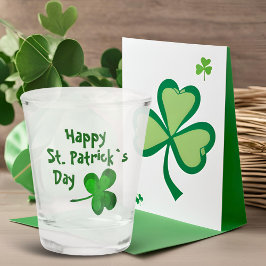 Vaso De Chupito Green Shamrock Irish Happy St. Patrick's Day