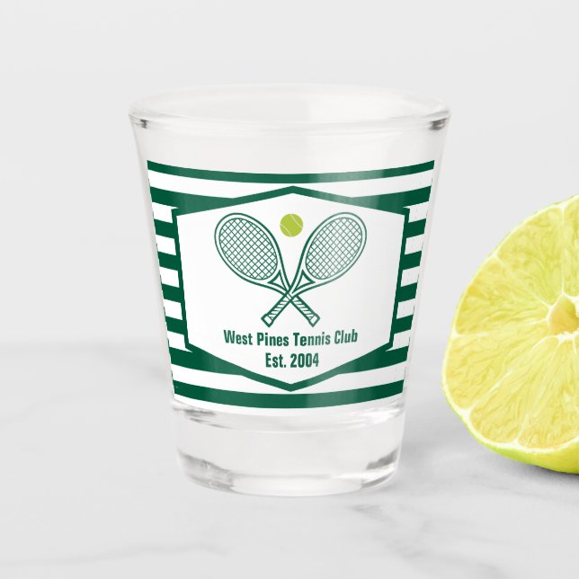 Vaso De Chupito Green Striped Tennis Country Club Custom (Anverso)