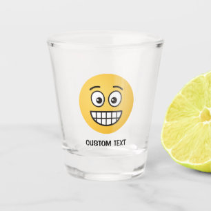 Vaso De Chupito Grinning Face con los ojos abiertos