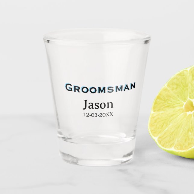 Vaso De Chupito Groom Squad groomsman despedida de soltera agregar (Anverso)