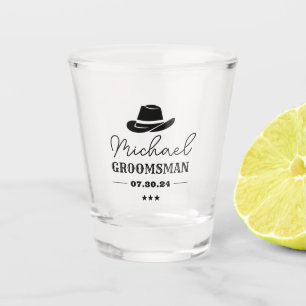 Vaso De Chupito Groomsmen personalizados clásicos Gorras de Cowboy