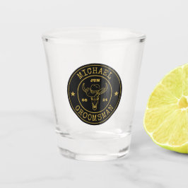 Vaso De Chupito Groomsmen personalizados con el logotipo rústico d