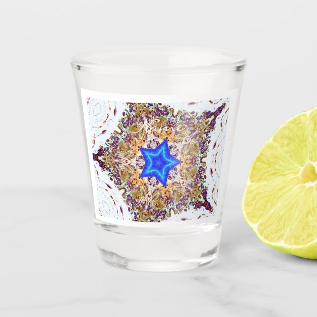 Vaso De Chupito Groovy Blue Star Cosmos Thunder_Cove (Anverso)