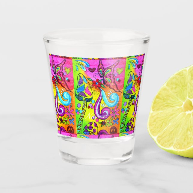 Vaso De Chupito Groovy setas psicodélicas mágicas Thunder_Cove  (Anverso)
