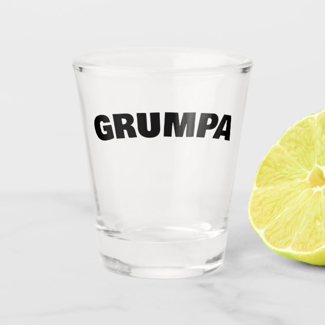 Vaso De Chupito Grumpa Funny y Grumpy Día del Padre Personalizado (Anverso)