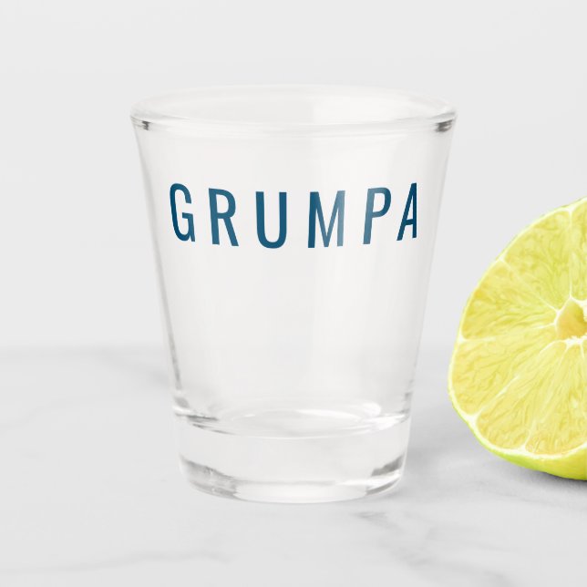 Vaso De Chupito Grumpa Novedad divertida para Grumpy Grandpa Graph (Anverso)